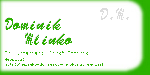 dominik mlinko business card